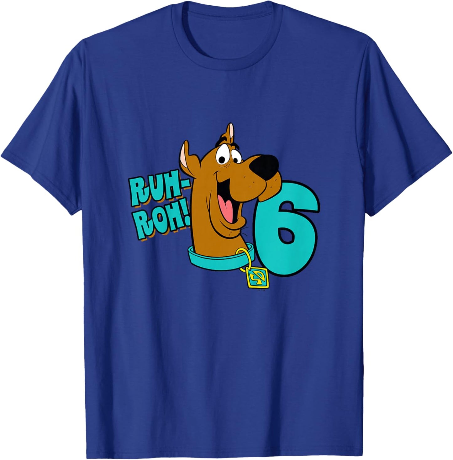 Kids Scooby-Doo 6th Birthday Ruh-Roh! I'm 6! T-Shirt - T-Shirt | Royal
