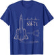 Military Jet SR-71 Blackbird Pilot Airman T-Shirt - T-Shirt | Royal