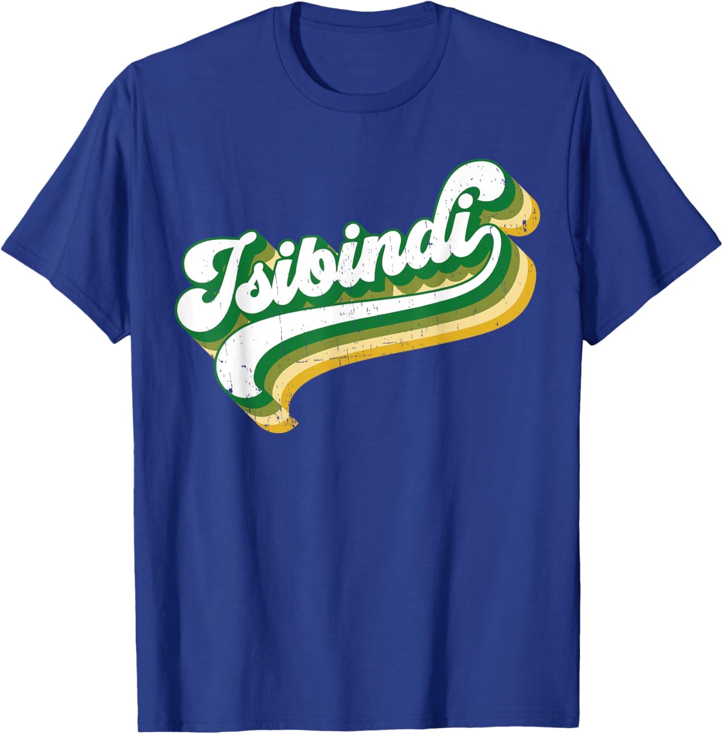 Isibindi - Colorful Groovy Retro Style School Spirit Wear T-Shirt - T-Shirt | Royal