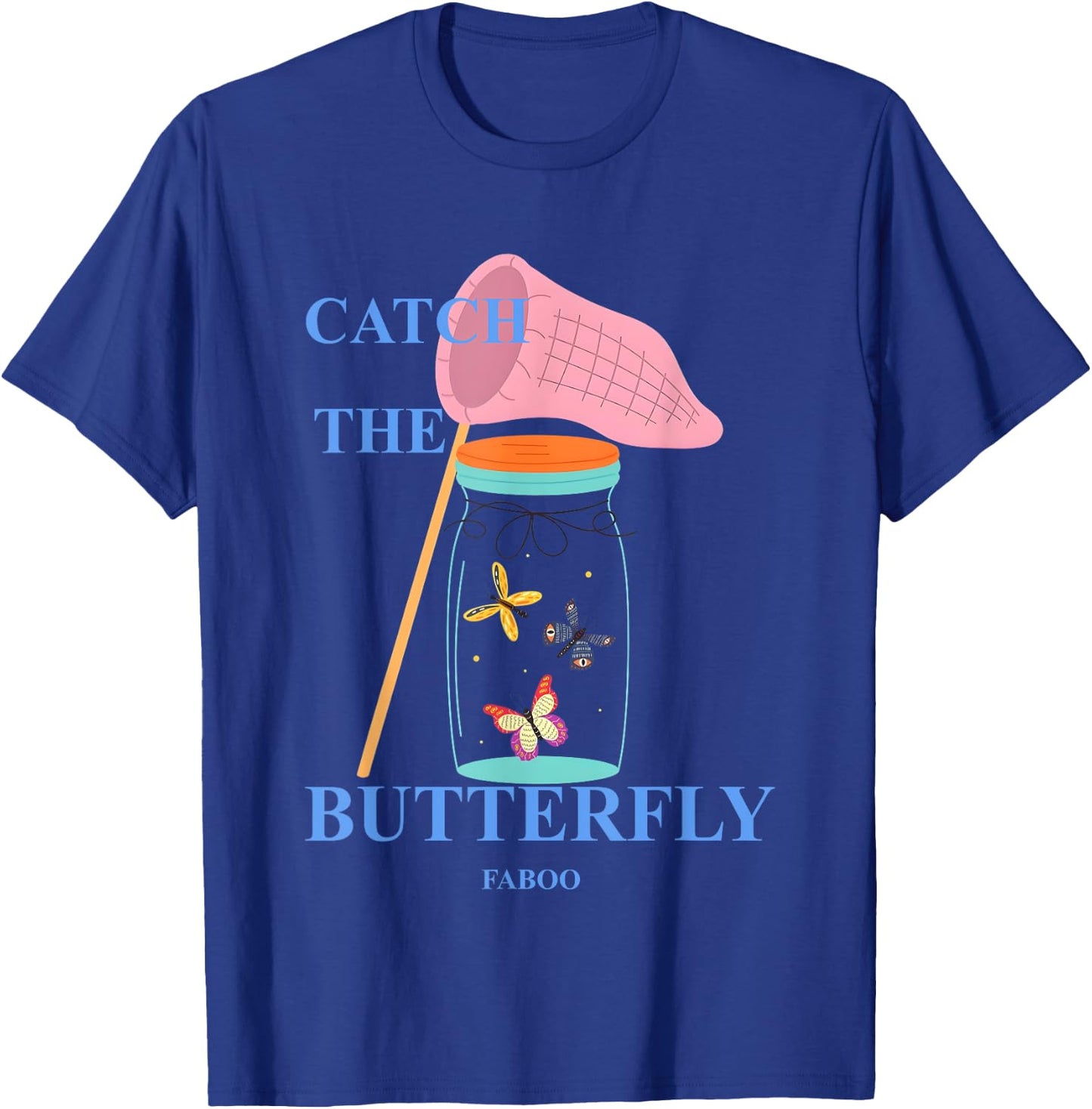 Faboo André Catch The Butterfly T-Shirt - T-Shirt | Royal
