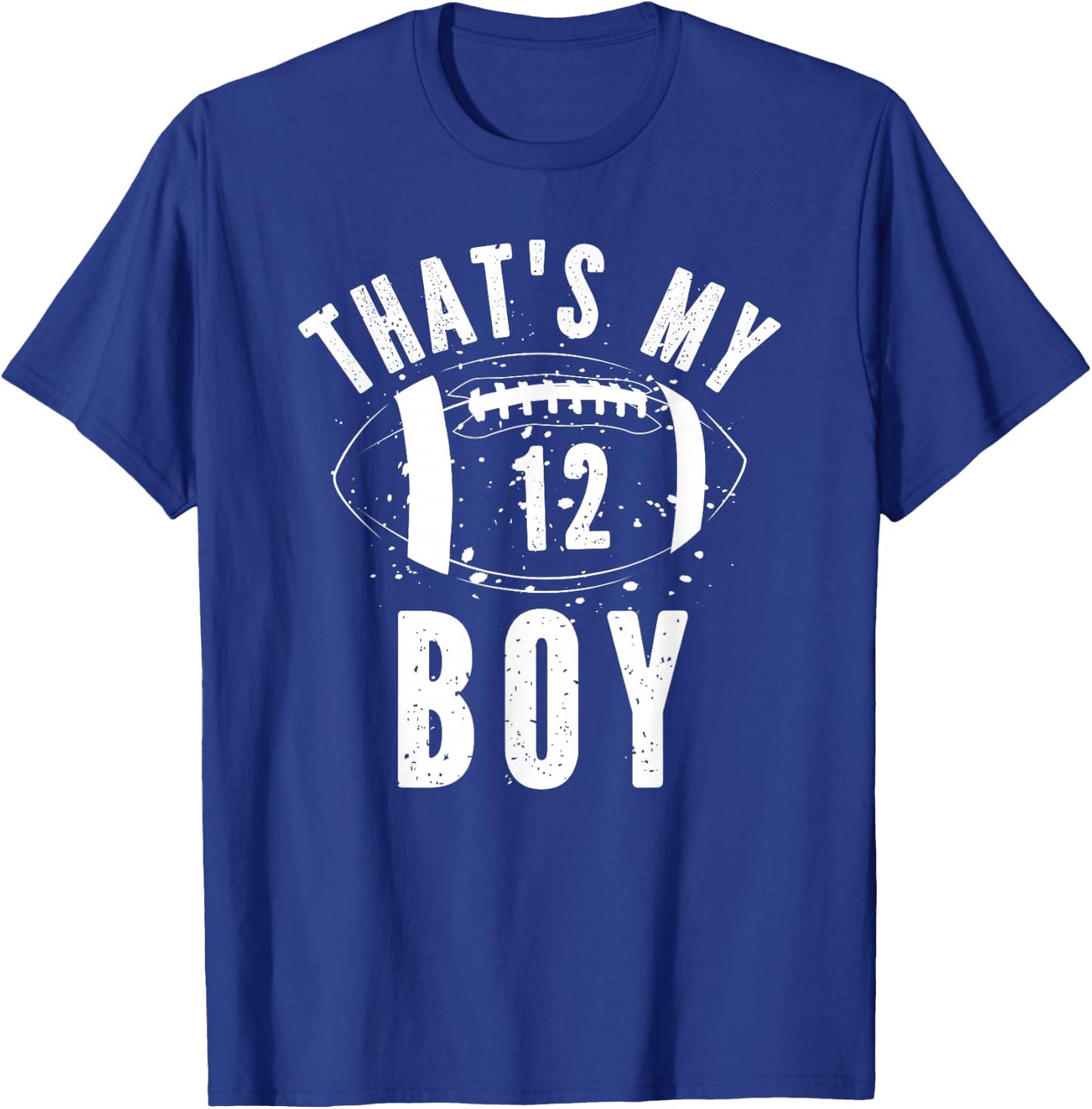 That's My Boy Football Number 12 T-Shirt - T-Shirt | Royal