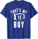 That's My Boy Football Number 12 T-Shirt - T-Shirt | Royal