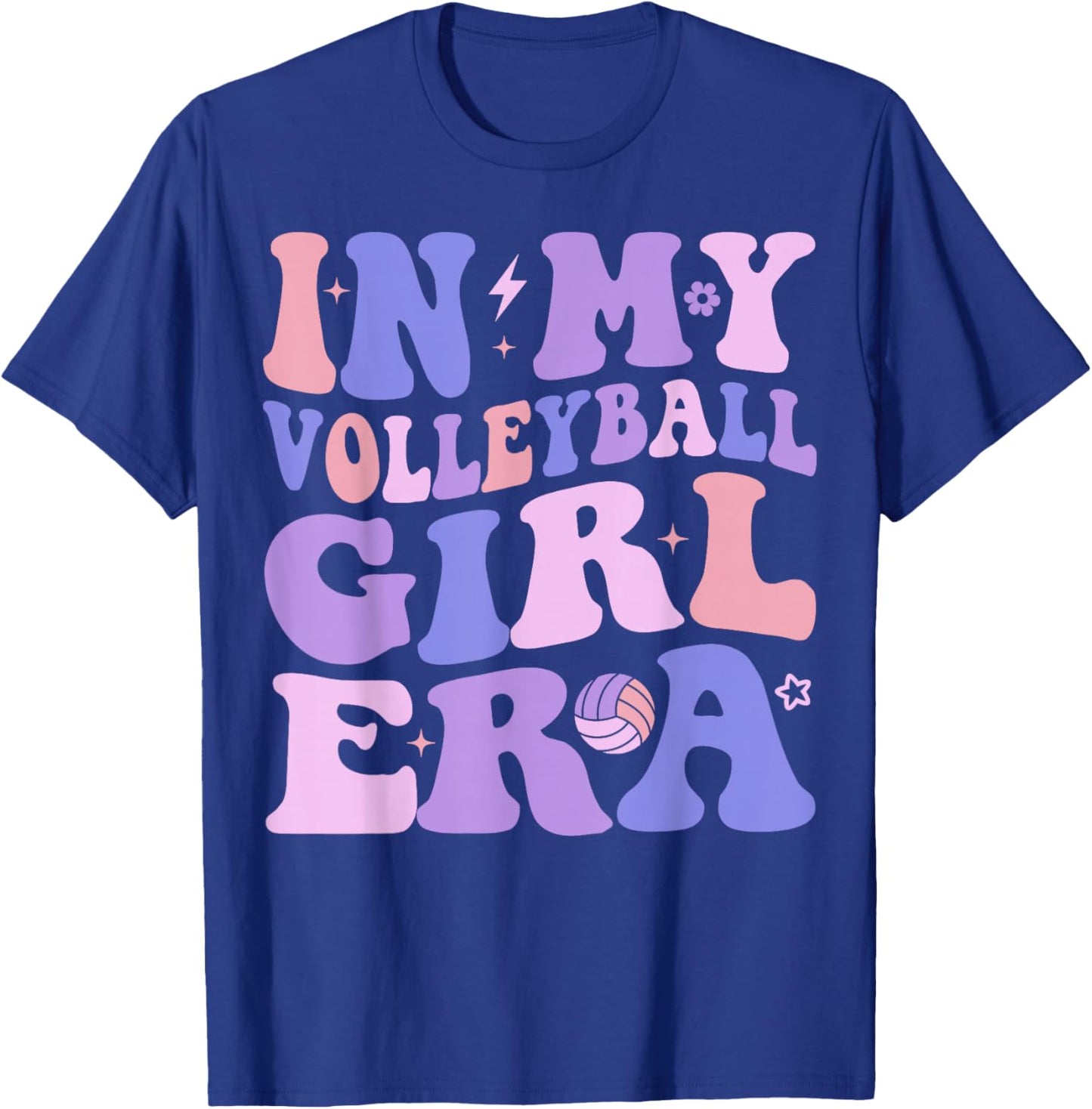 In My Volleyball Girl Era Cute Volleyball Lover Coach Sports T-Shirt - T-Shirt | Royal
