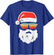 Santa Face Retro Sunglasses Christmas Xmas Men Women Kids T-Shirt - T-Shirt | Royal