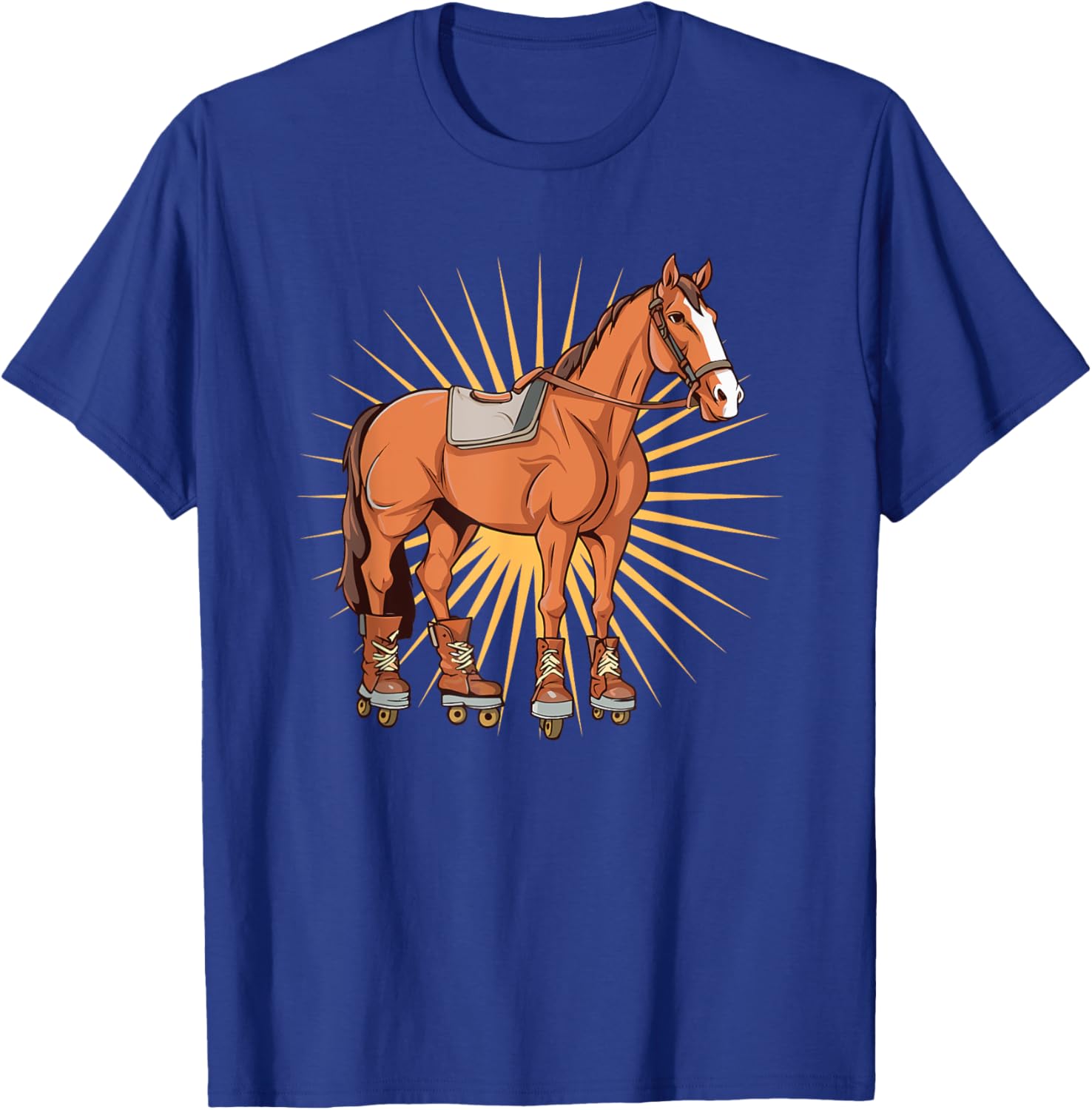 Cool Horse Farm Animal Roller Skating T-Shirt - T-Shirt | Royal