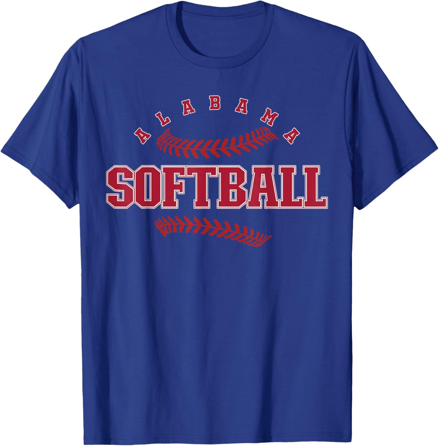 Alabama Softball Vintage Kids Team Retro Softball Fan T-Shirt - T-Shirt | Royal