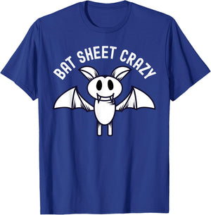 Bat Sheet Crazy Funny Bat Pun Halloween Costume T-Shirt - T-Shirt | Royal