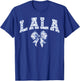 Lala Coquette Toile Blue Bow Floral Family Matching T-Shirt - T-Shirt | Royal