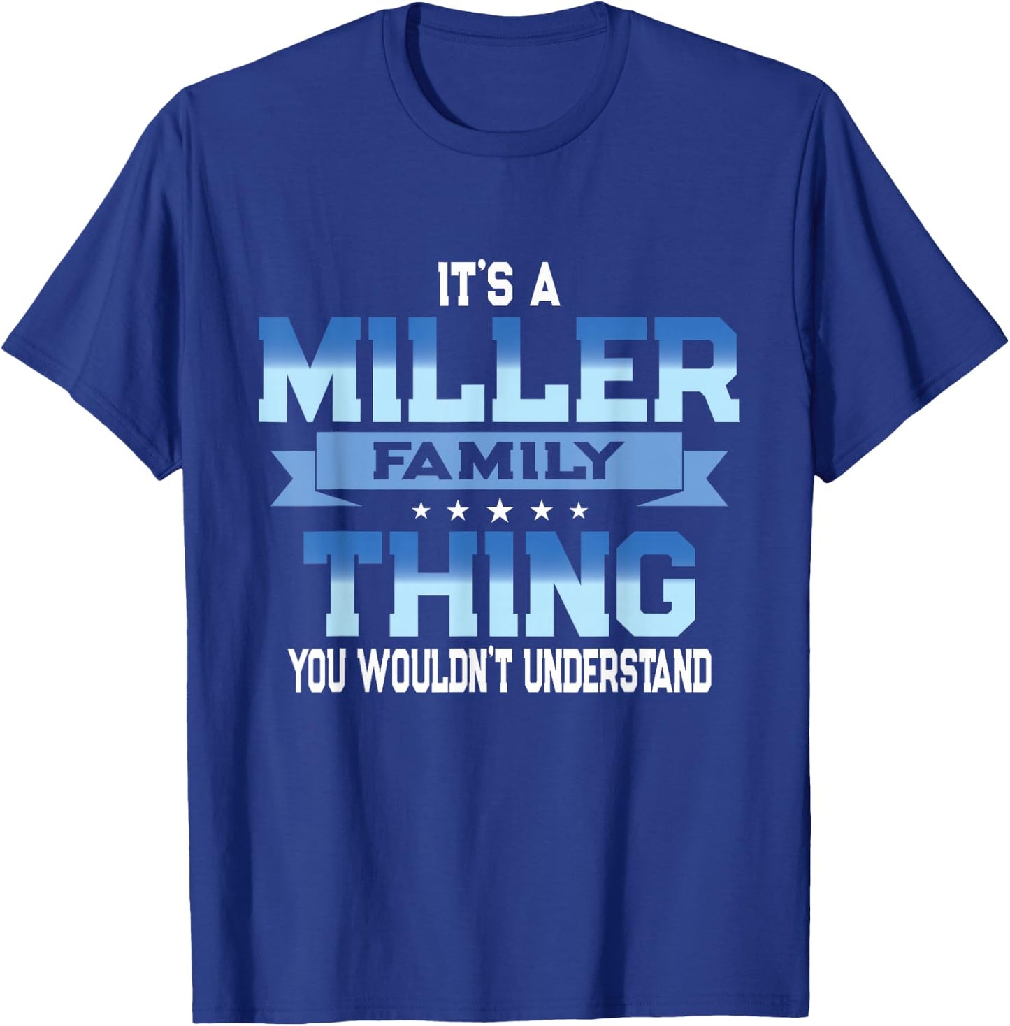 Funny Miller Family Reunion Matching Vacation T-Shirt - T-Shirt | Royal