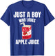 Just A Boy Who Loves Apple Juice Juice Lover Fruit Juice T-Shirt - T-Shirt | Royal