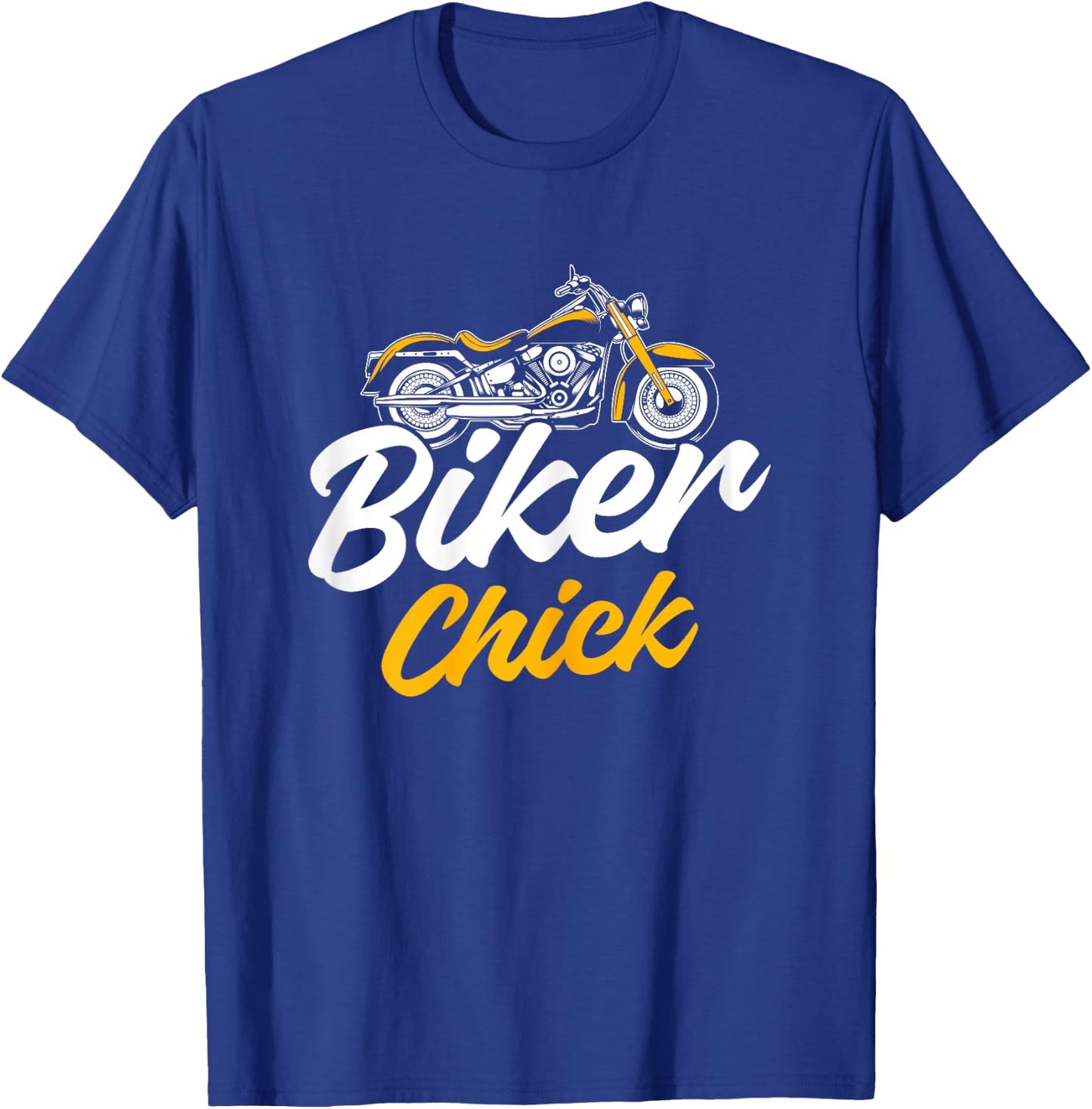 Biker Chick Motorcyclist Funny Girls Motorcycle Rider T-Shirt - T-Shirt | Royal