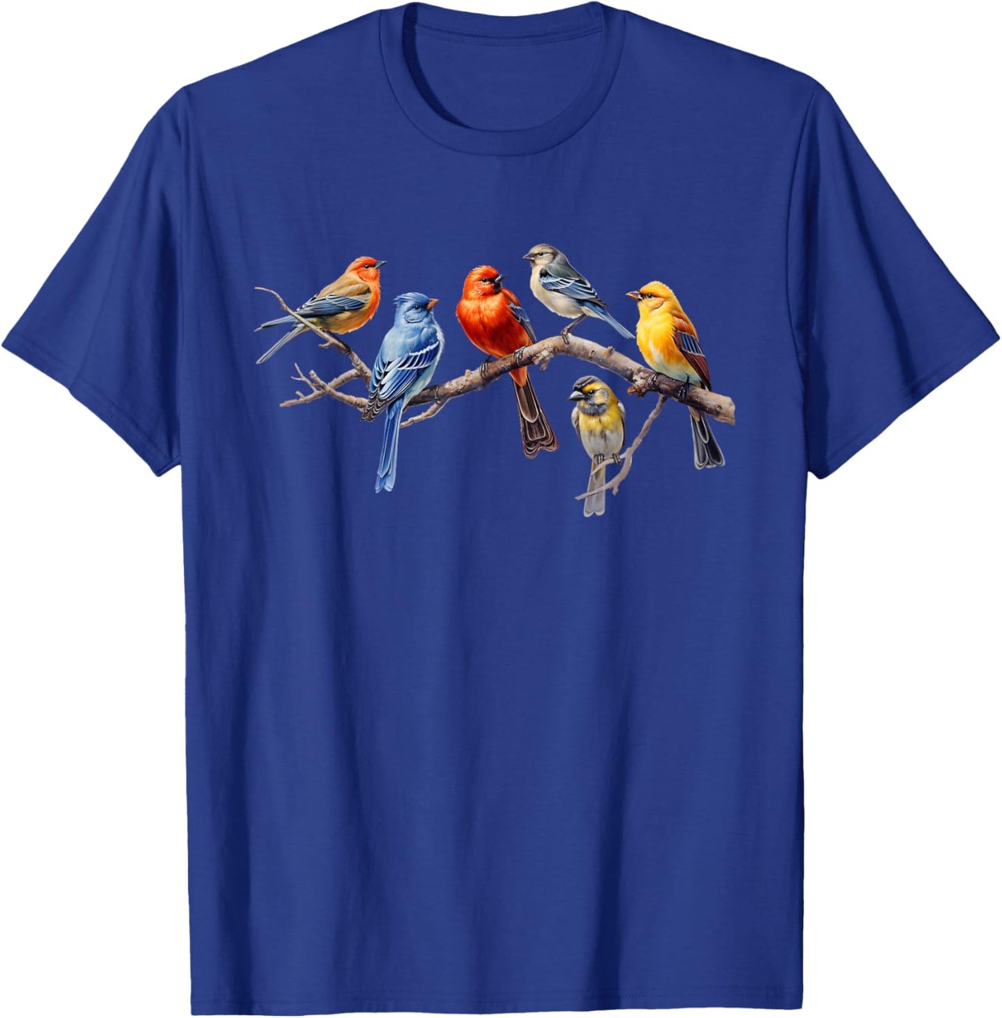 LetMeThinkAboutIt Designs Kids Black Bird Print Modern Classic T-Shirt - T-Shirt | Royal