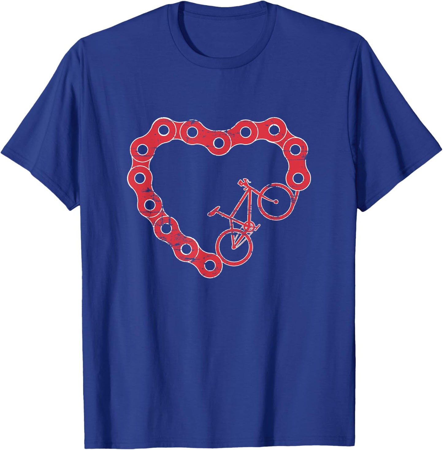 Mountain Bike Cyclist Valentines Day Gifts Bicycle T-Shirt - T-Shirt | Royal
