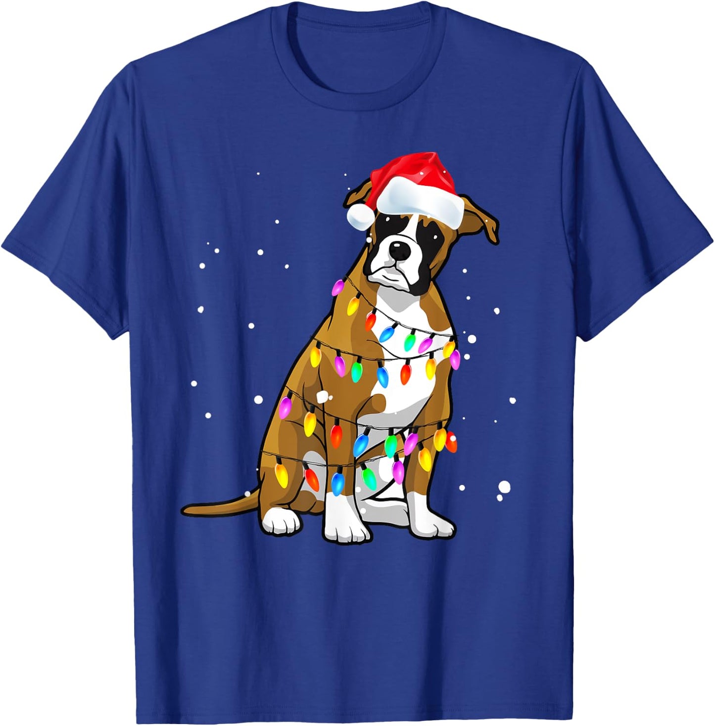 Boxer Christmas Boxer Dog Christmas Shirt Gift Men Women Kids T-Shirt - T-Shirt | Royal