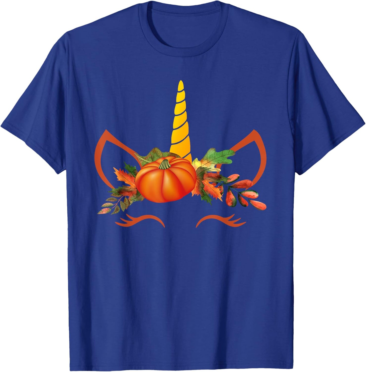 Cute Unicorn Pumpkin Shirts for Kids Halloween Thanksgiving T-Shirt - T-Shirt | Royal