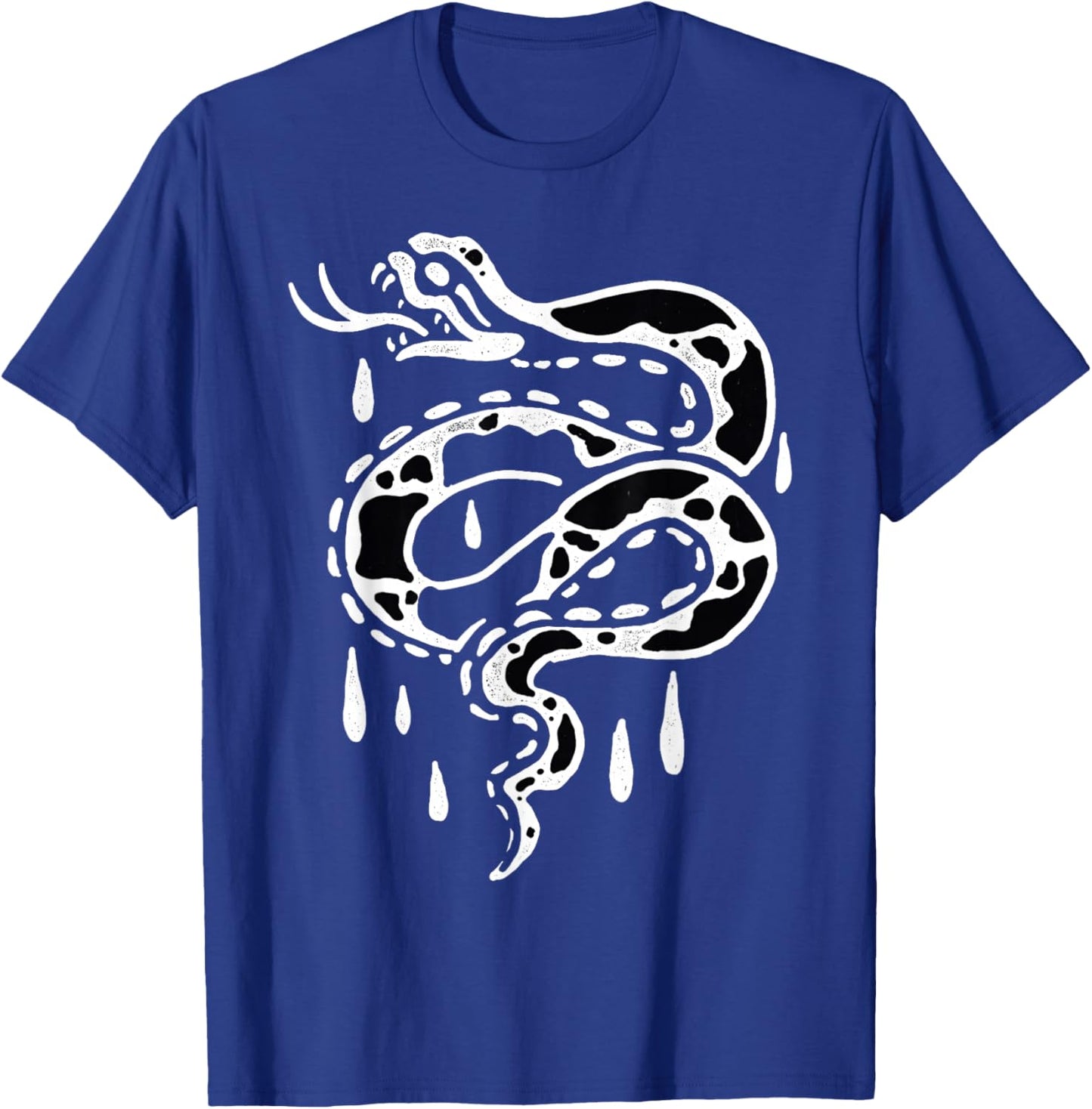 Snake Serpent Cobra Blackwork T-Shirt - T-Shirt | Royal