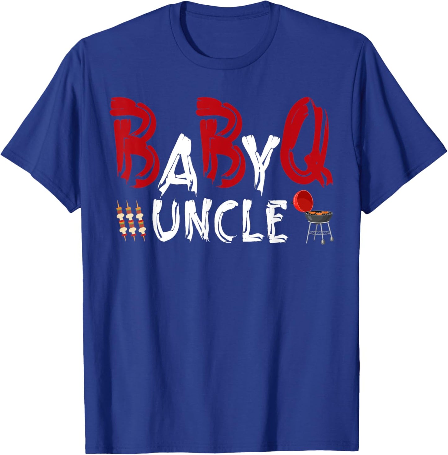 Uncle Baby BBQ Shower Themed Family Matching Barbecue T-Shirt - T-Shirt | Royal