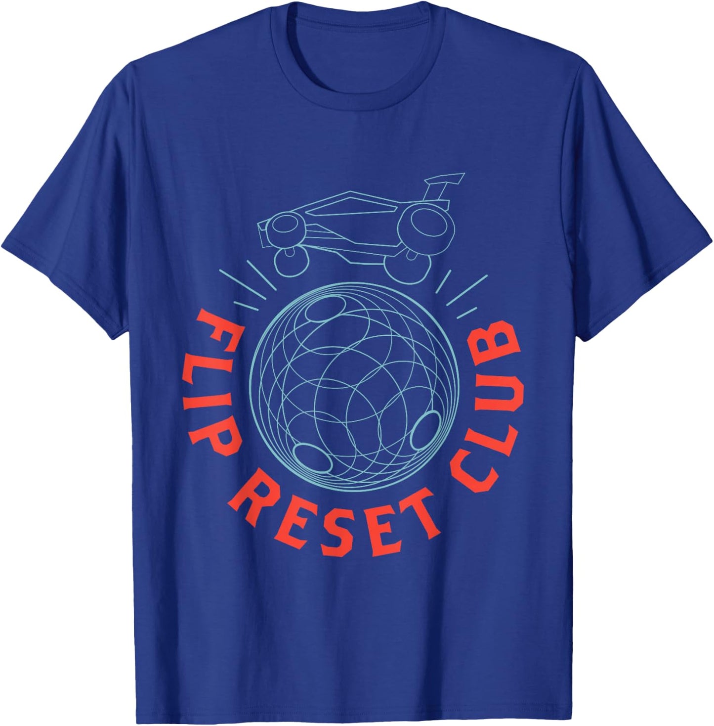 Simple Rocket Soccer League, Flip Reset Club, Clean Design T-Shirt - T-Shirt | Royal