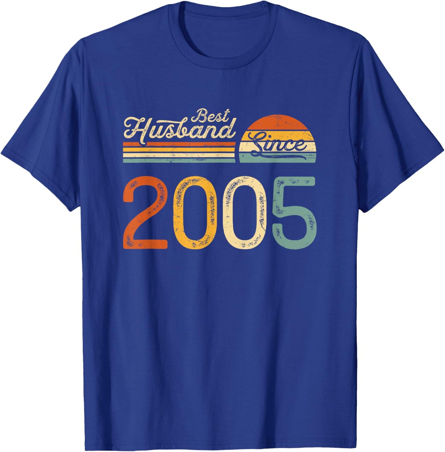 20th wedding anniversary 20 years - Best Husband Since 2005 T-Shirt - T-Shirt | Royal