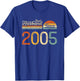 20th wedding anniversary 20 years - Best Husband Since 2005 T-Shirt - T-Shirt | Royal