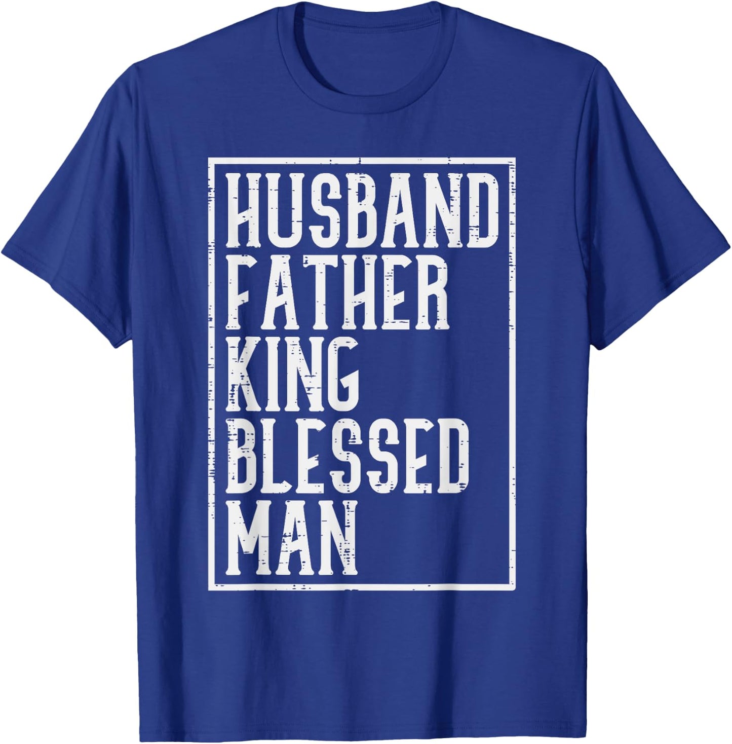 Husband Father King Shirt Blessed Man Black Pride Dad Gift T-Shirt - T-Shirt | Royal