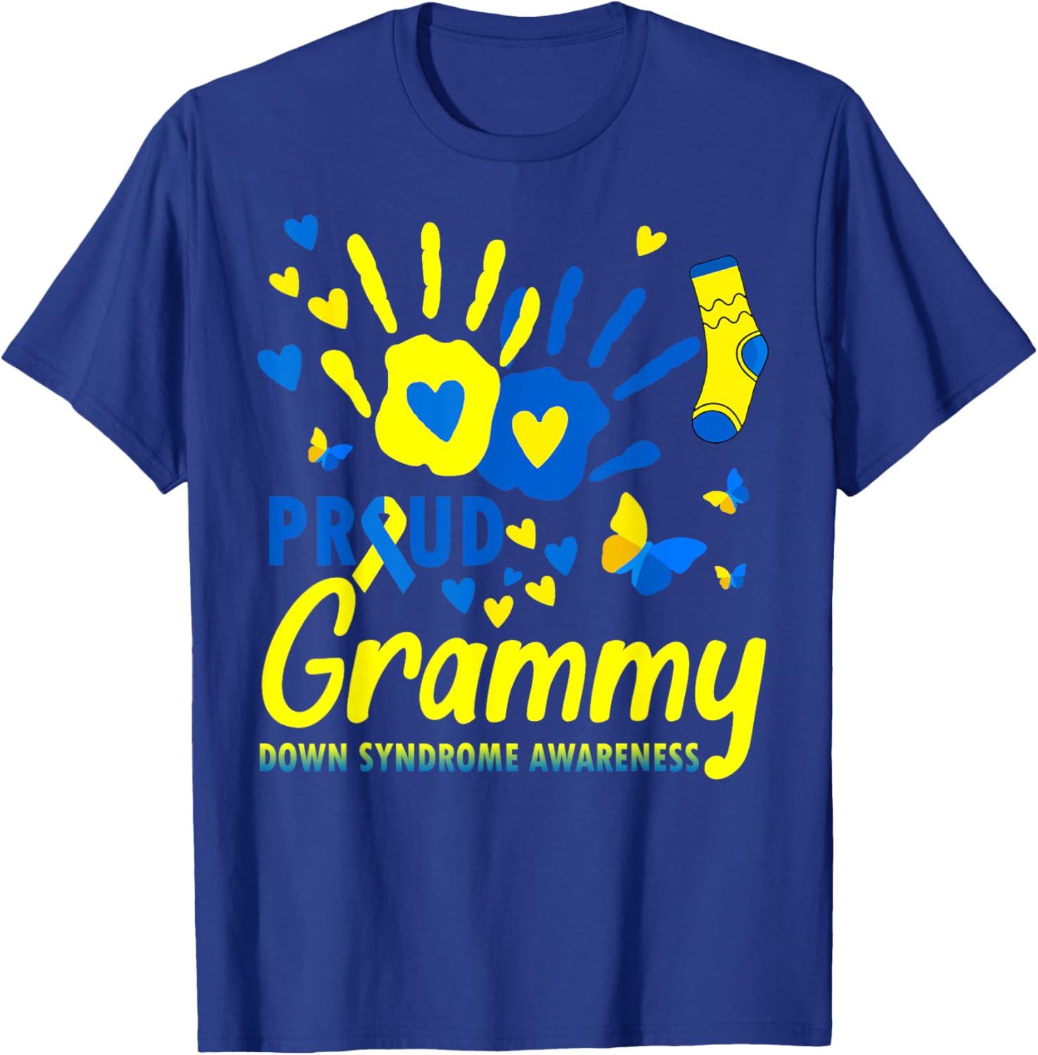 Proud Grammy World Down Syndrome Awareness Day Matching T-Shirt - T-Shirt | Royal