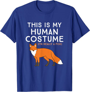Fox Lover This is My Human Costume I'm Really A Fox T-Shirt - T-Shirt | Royal