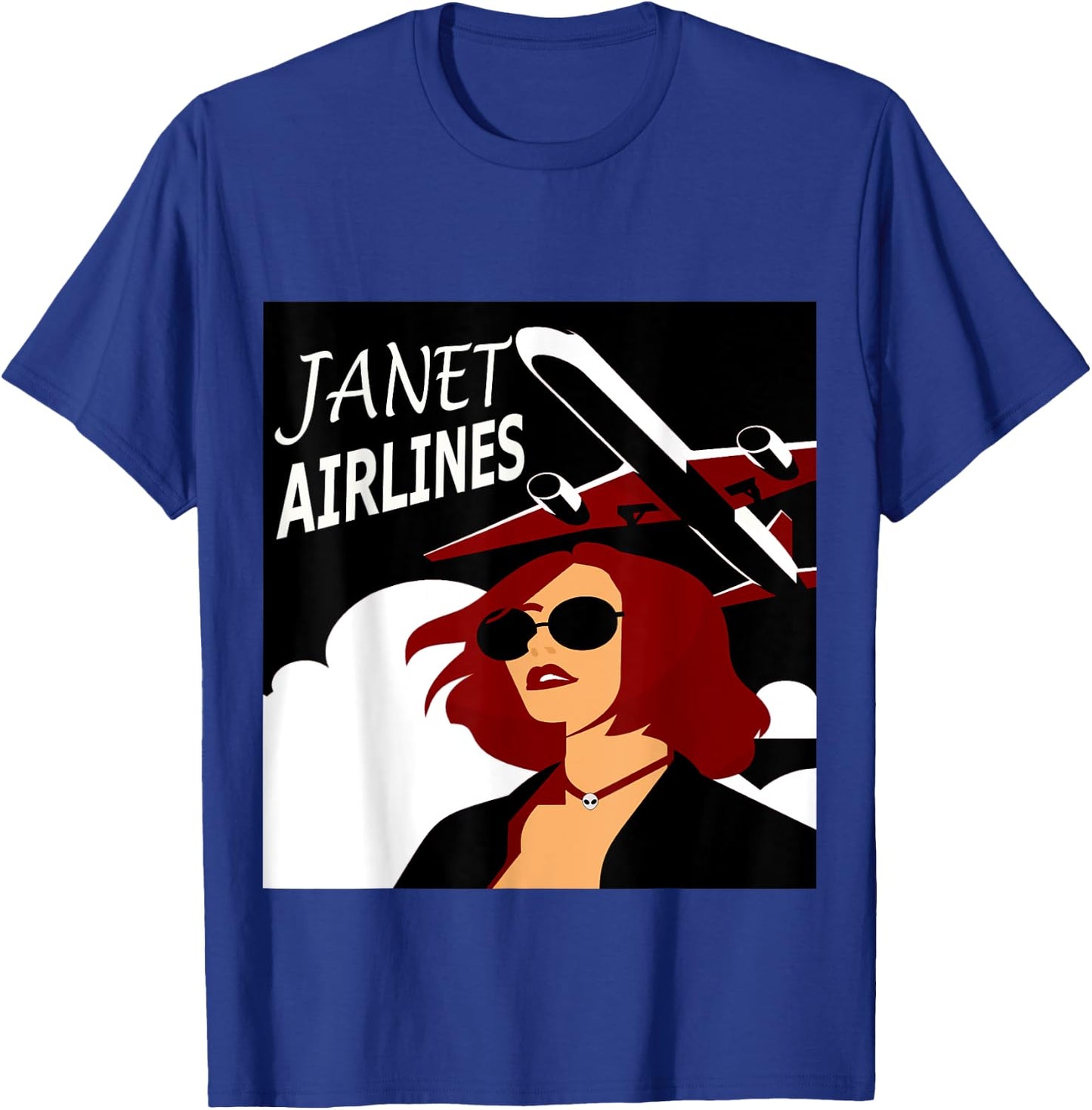 Alien Area 51 Nevada Janet Airlines Shirt Top T-Shirt - T-Shirt | Royal