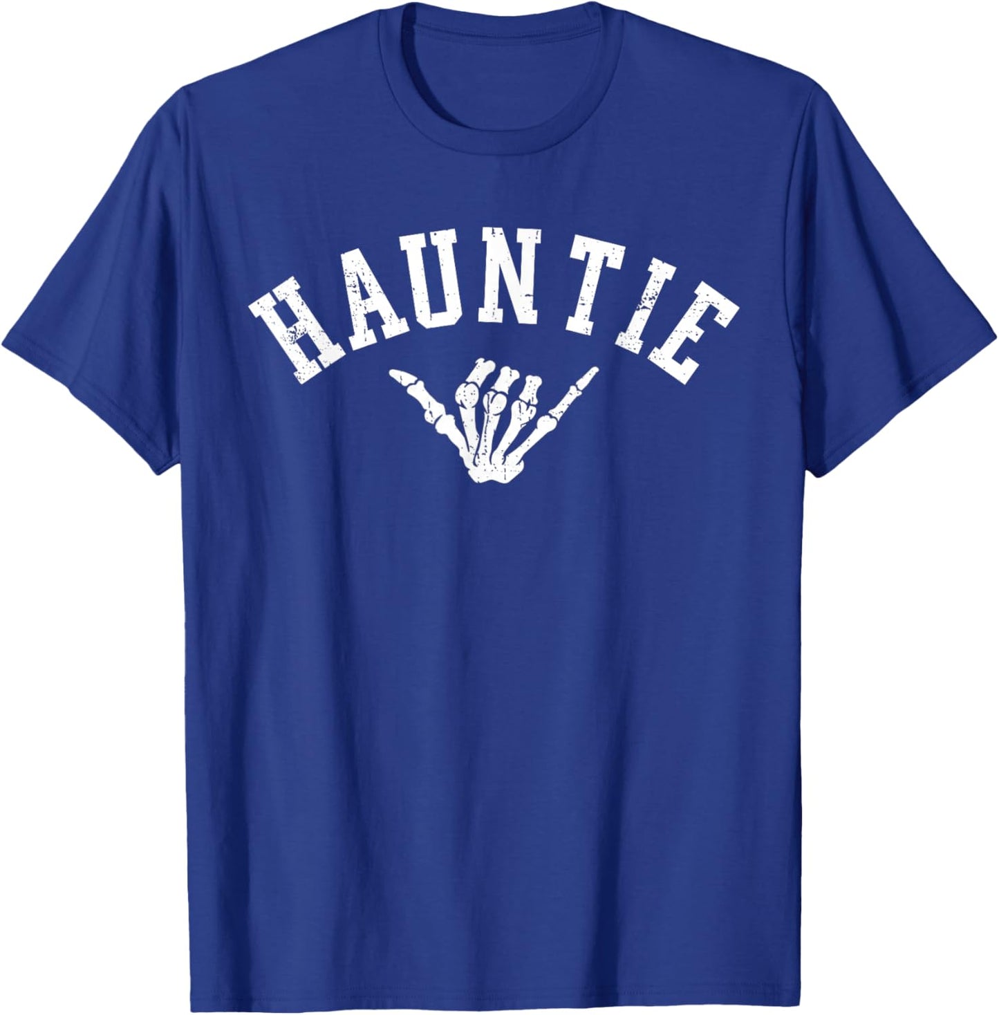 Hauntie, Auntie Crazy About Halloween Funny Spooky Aunt T-Shirt - T-Shirt | Royal