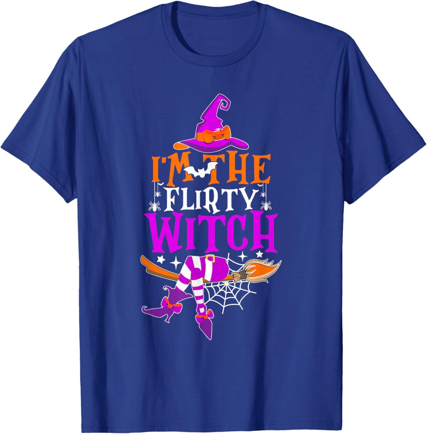 I'm The Flirty Witch Shirt Funny Witch Halloween Costume T-Shirt - T-Shirt | Royal