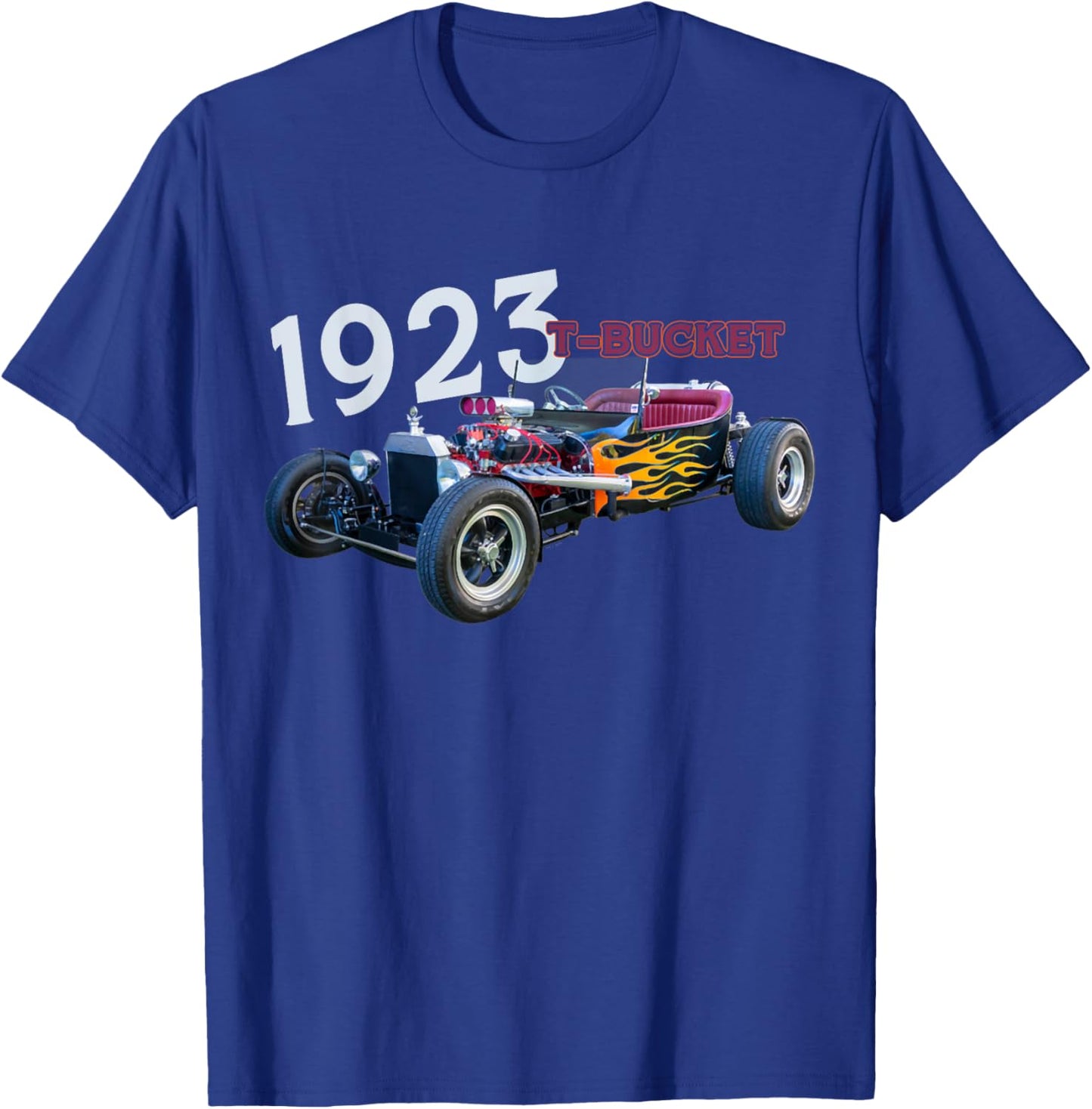 1923 23 T-Bucket Blown Hot Rod Classic Car T-Shirt - T-Shirt | Royal