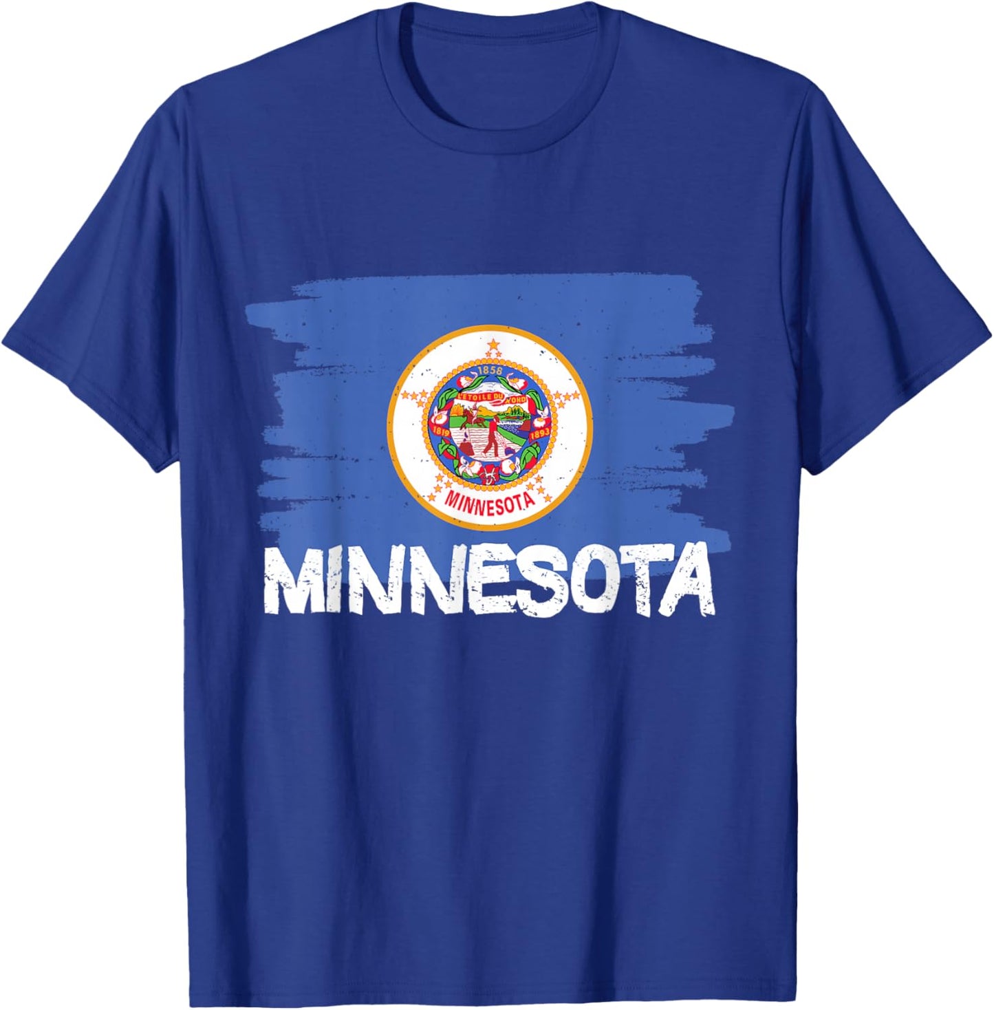 Cool Minnesota Flag T-Shirt - T-Shirt | Royal