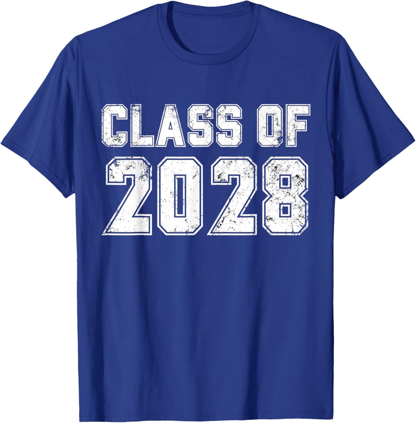 Class of 2028 Vintage Freshman Class 2028 Senior Graduation T-Shirt - T-Shirt | Royal