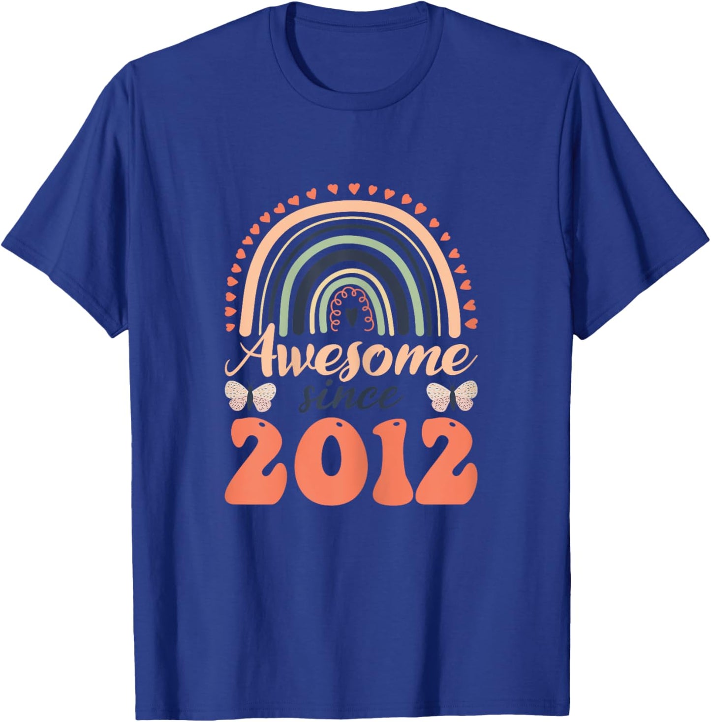 Awesome Since 2012 Cute Girl Women Birthday T-Shirt - T-Shirt | Royal