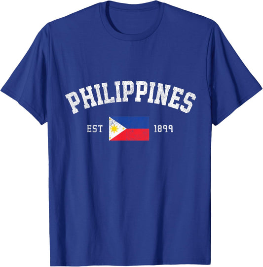 Philippines Est. 1899 Filipino Flag Independence Day T-Shirt - T-Shirt | Royal