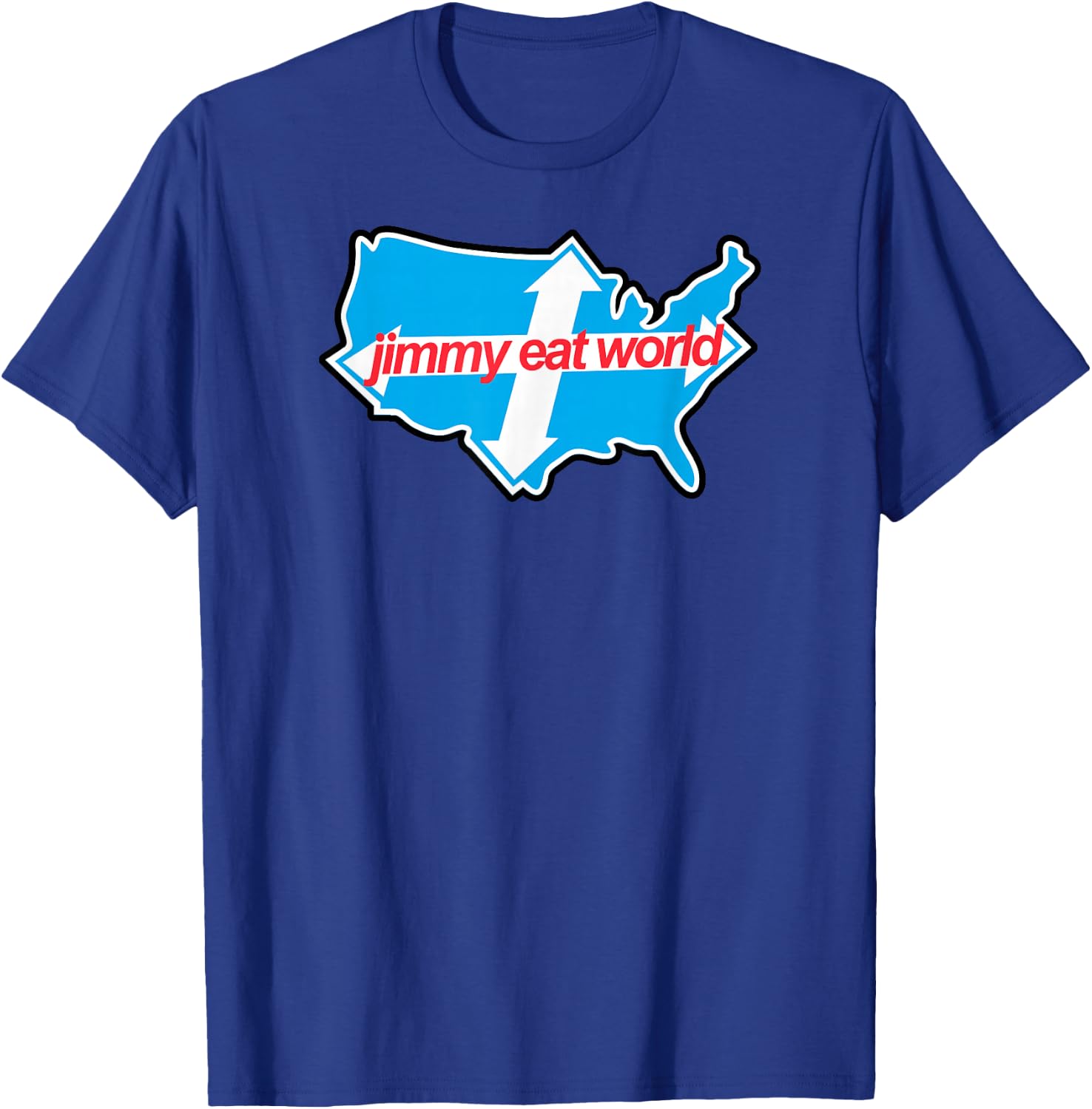Jimmy Eat World - Across America - Official Merchandise T-Shirt - T-Shirt | Royal