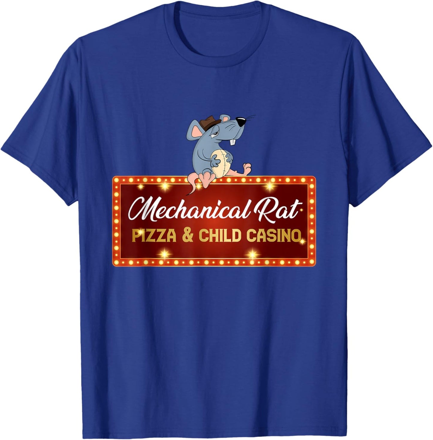 Mechanical Rat Pizza and Child Casino T-Shirt - T-Shirt | Royal