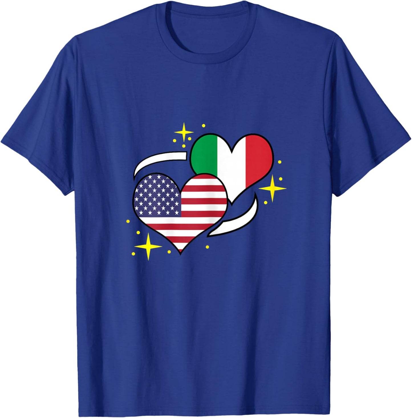 Italian American Flag Heart Italian Women T-Shirt - T-Shirt | Royal