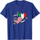 Italian American Flag Heart Italian Women T-Shirt - T-Shirt | Royal