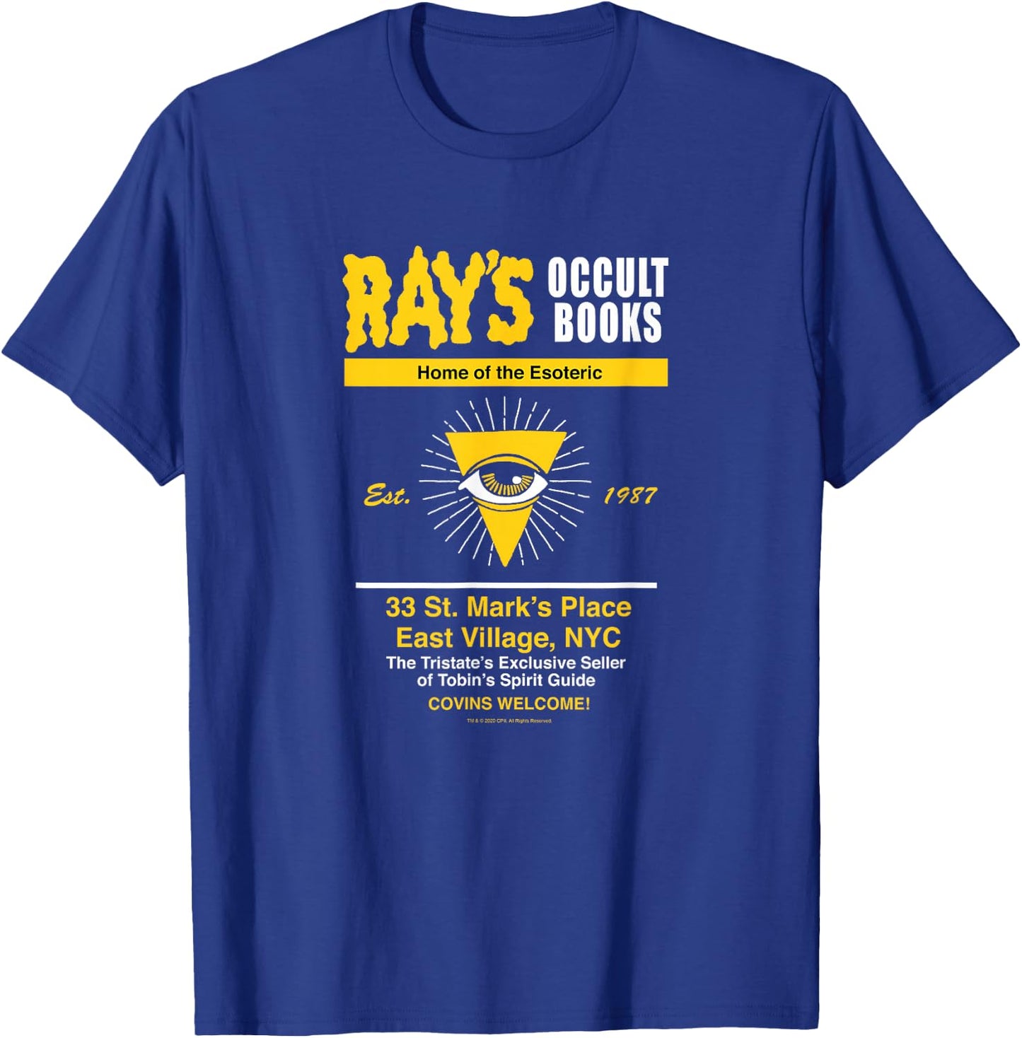 Ghostbusters Rays Occult Books Home of the Esoteric Movie T-Shirt - T-Shirt | Royal