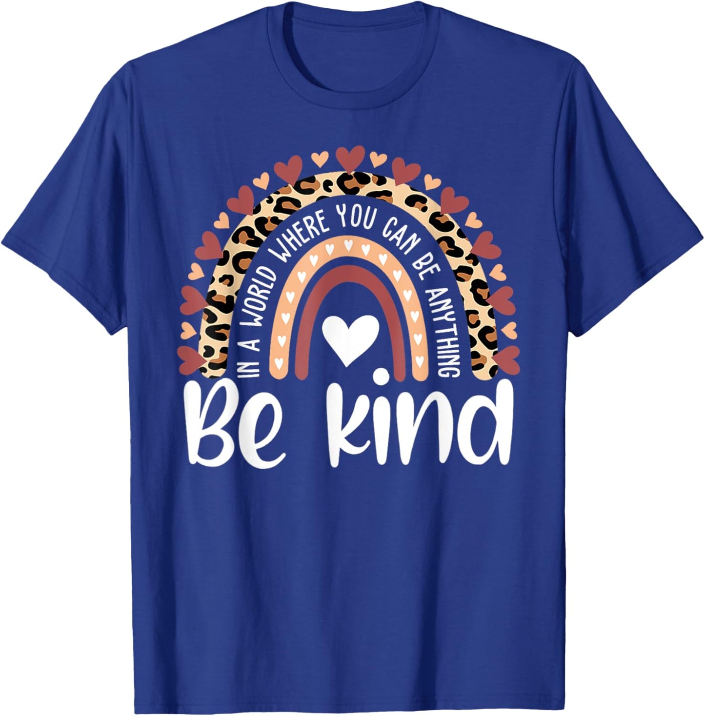 Unity Day Orange Anti Bullying Leopard Rainbow Kids Girls T-Shirt - T-Shirt | Royal