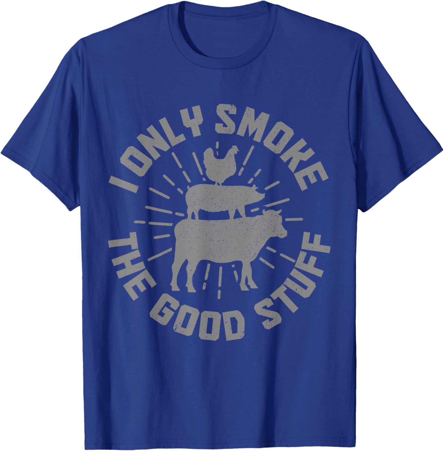 BBQ Meat Smoking Smoker Grill Grilling Chef Funny T-Shirt - T-Shirt | Royal