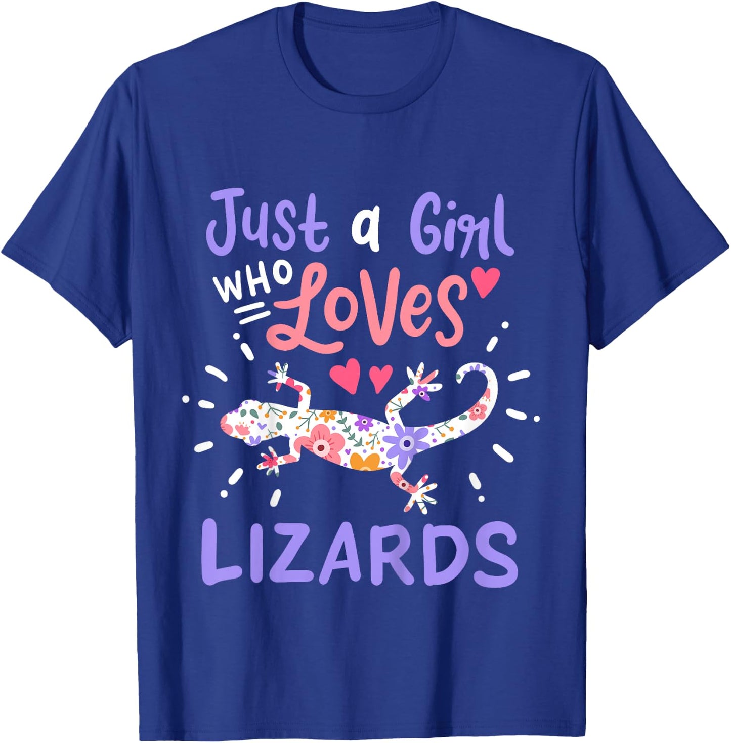 Lizard Just A Girl Lizards Gift T-Shirt - T-Shirt | Royal