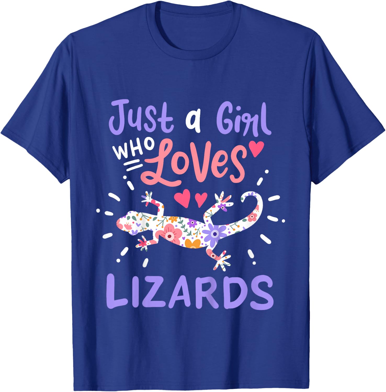 Lizard Just A Girl Lizards Gift T-Shirt - T-Shirt | Royal