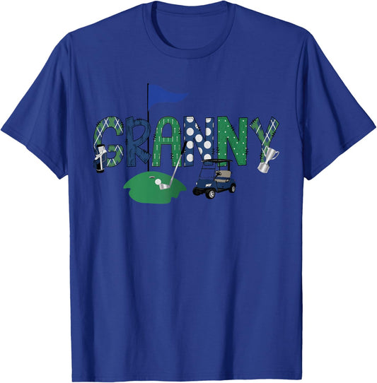 Golf Granny Hole In One Golf First Birthday Party T-Shirt - T-Shirt | Royal
