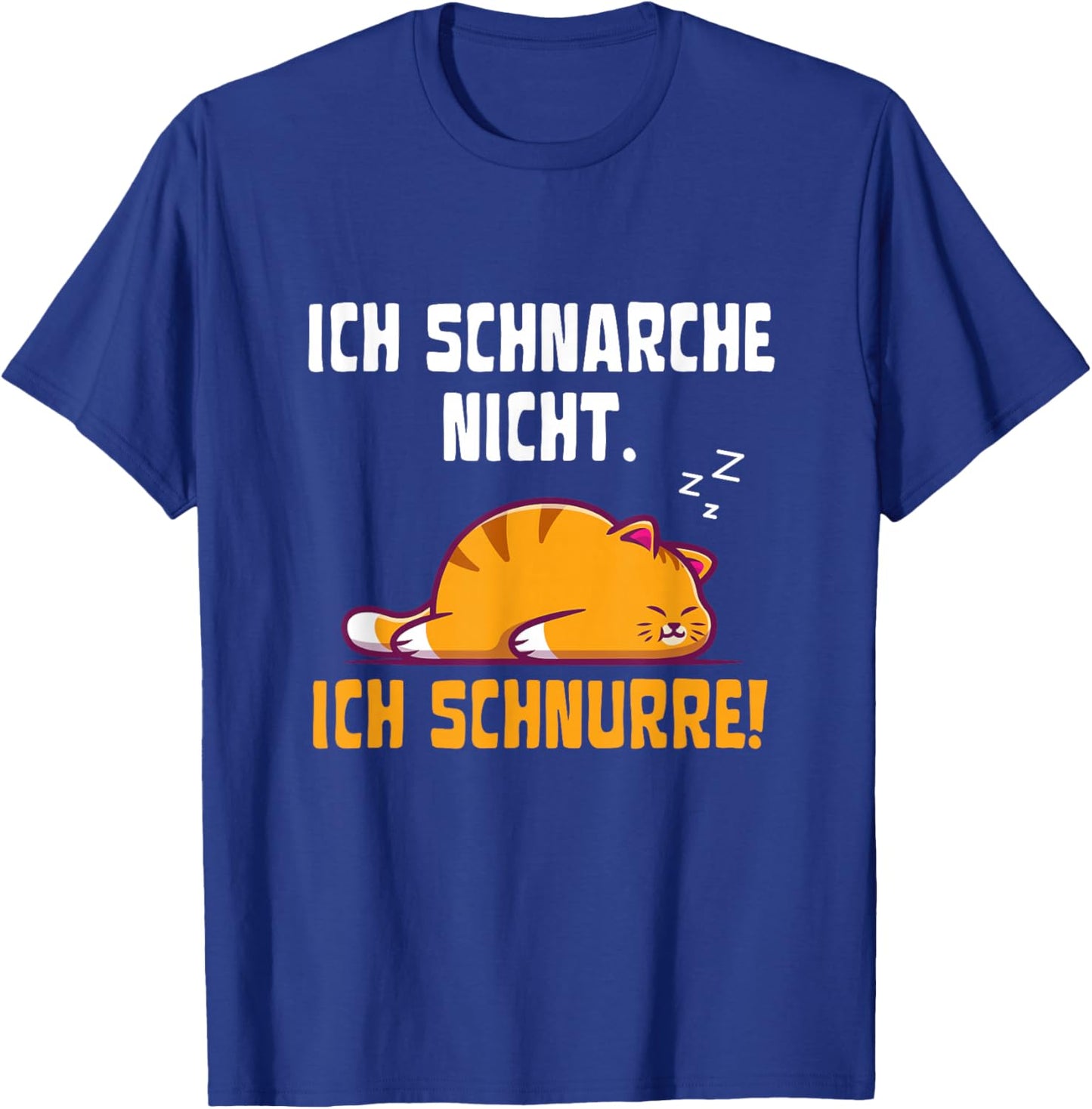Ich schnarche Nicht Ich schnurre | Katzen Pyjama Schlafshirt T-Shirt - T-Shirt | Royal