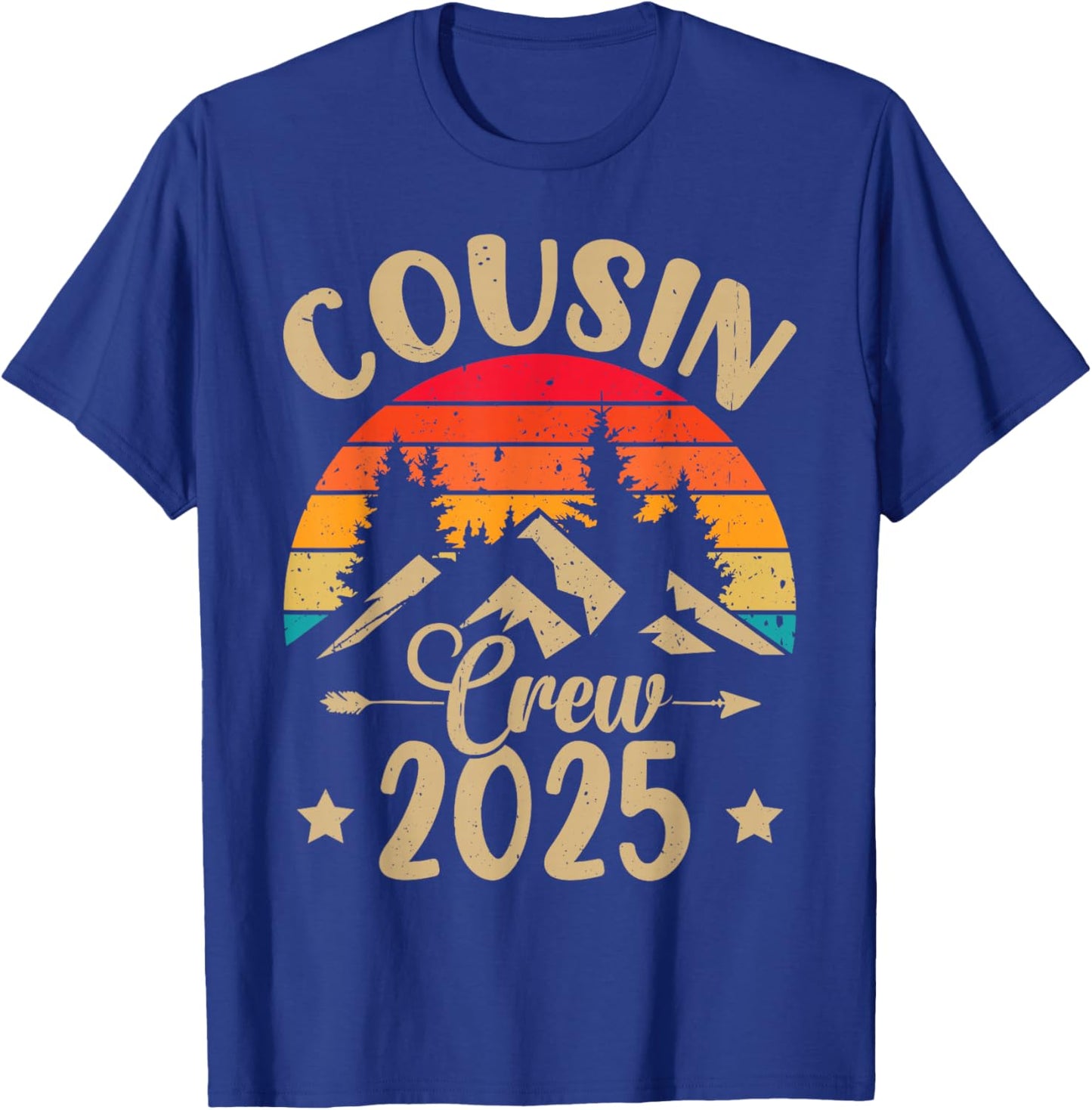 Vacation Family Reunion Cousin Crew 2025 Matching T-Shirt - T-Shirt | Royal