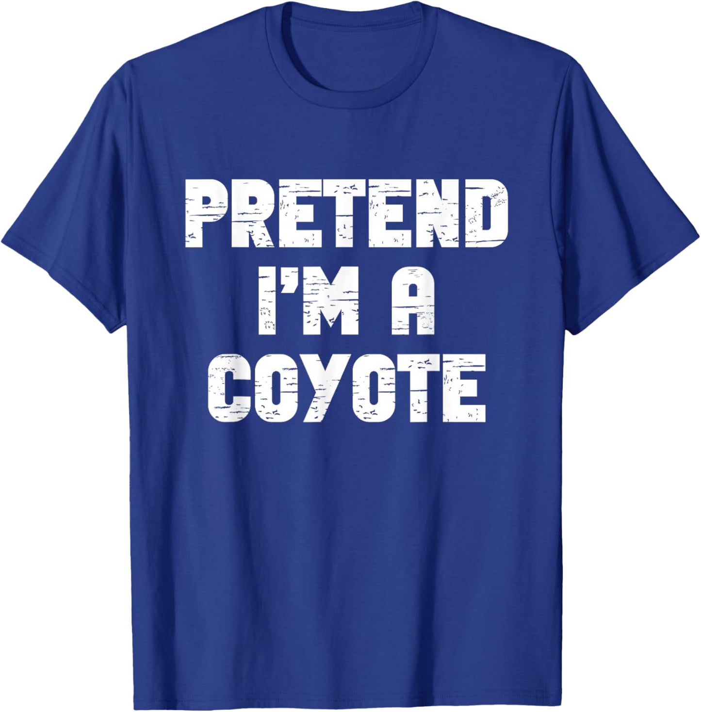 Halloween Pretend I'm A Coyote Costume Funny Lazy Adult Kids T-Shirt - T-Shirt | Royal