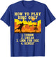 How to Play - Disc Golf Player Flying Disc Golfer T-Shirt - T-Shirt | Royal