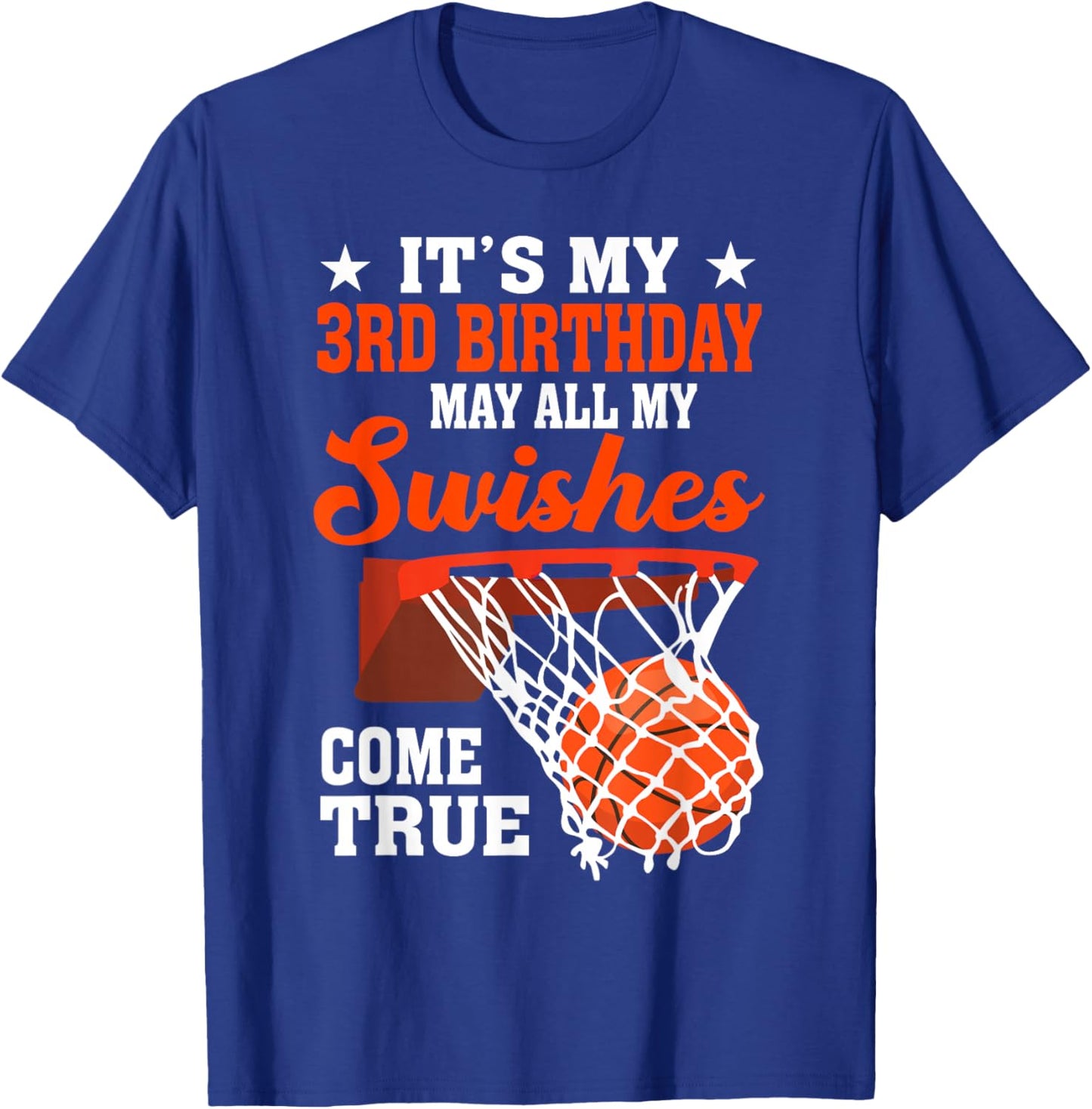 It's My 3rd Birthday Basketball 3 Year Old T-Shirt - T-Shirt | Royal